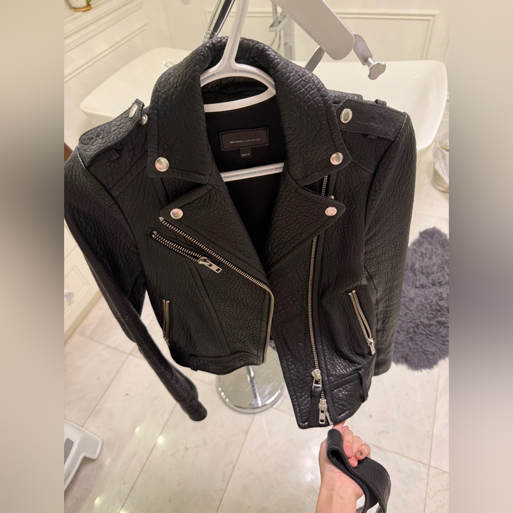 Mackage Black Leather Biker Jacket - Picture 6 of 11